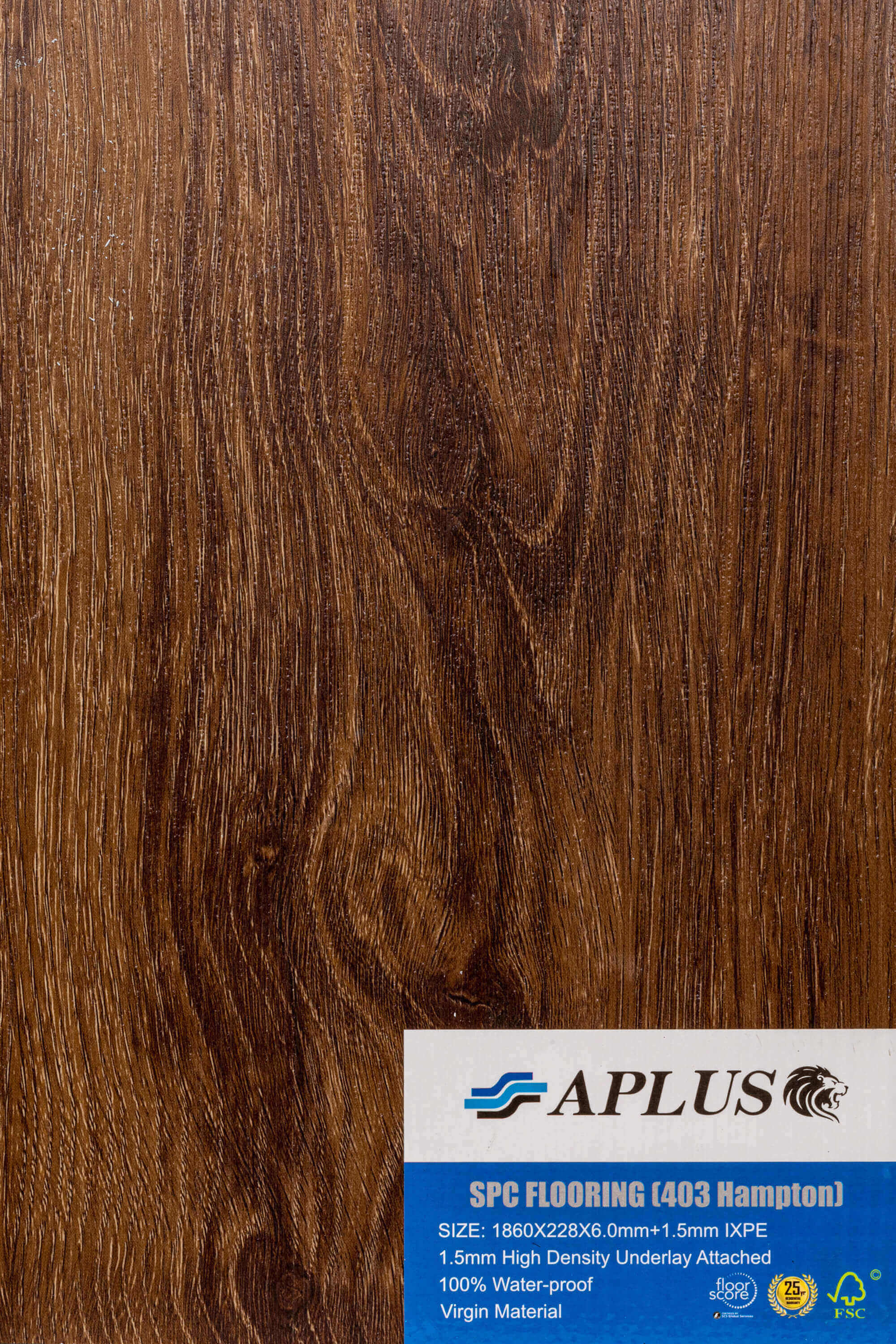 8mm 2.1205sqm Hampton SPC Hybrid Flooring 403